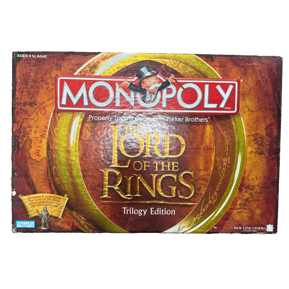 Monopoly -The Lord of The Rings Trilogy Edition 100% complete Not Used